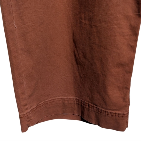 Old Navy Women's Capri Pants Cropped Sz 30 Curvy Orange Brown Wide Leg NEW W-461 - Picture 3 of 7